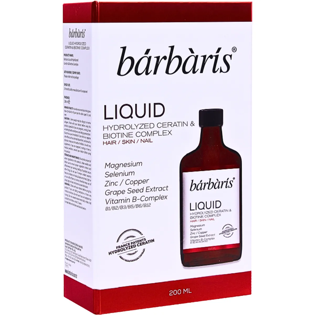 Barbaris Liquid Hydrolyzed Ceratin and Biotin Complex 200 ml