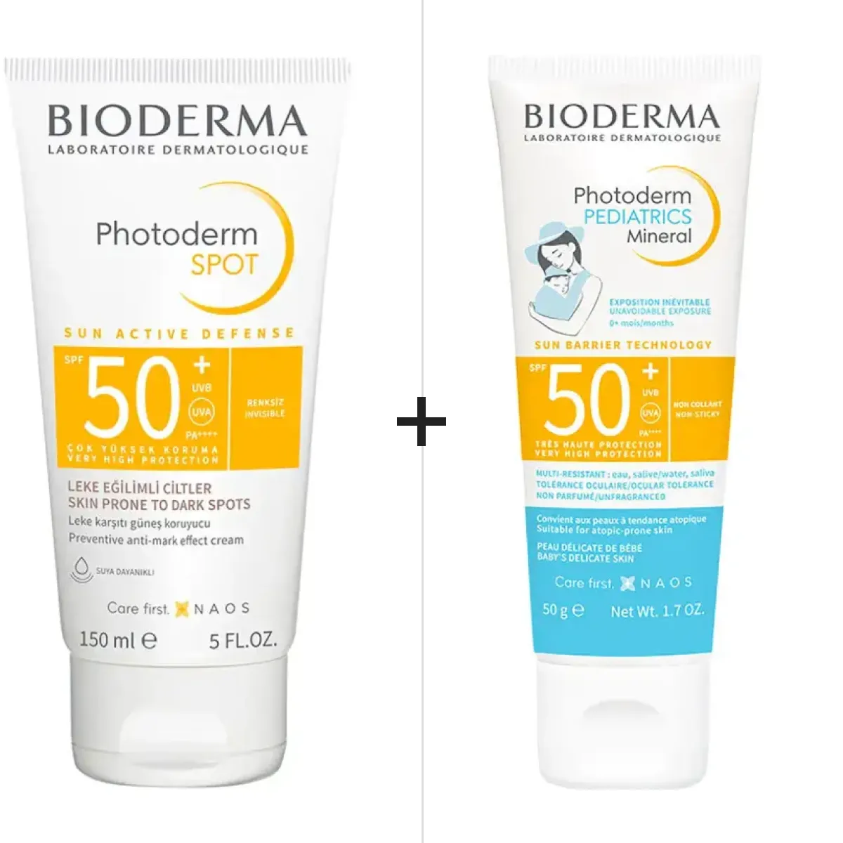 Bioderma Photoderm SPOT SPF 50+ 150 ml & Photoderm Pediatrics Mineral SPF50+ 50 g