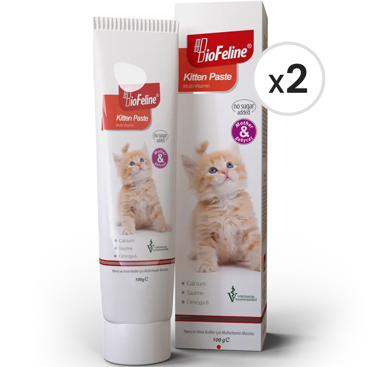 BioFeline Kitten Paste Yavru ve Anne Kedi Macunu 100 g 2'li Paket