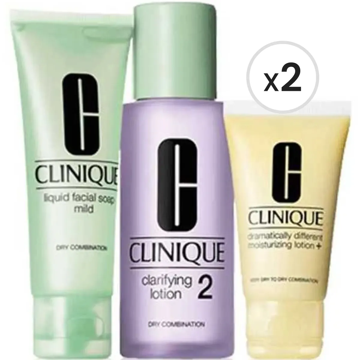 Clinique 3 STEPS TO CLEAN SKIN TYPE 2 Bakım Seti  2 Adet