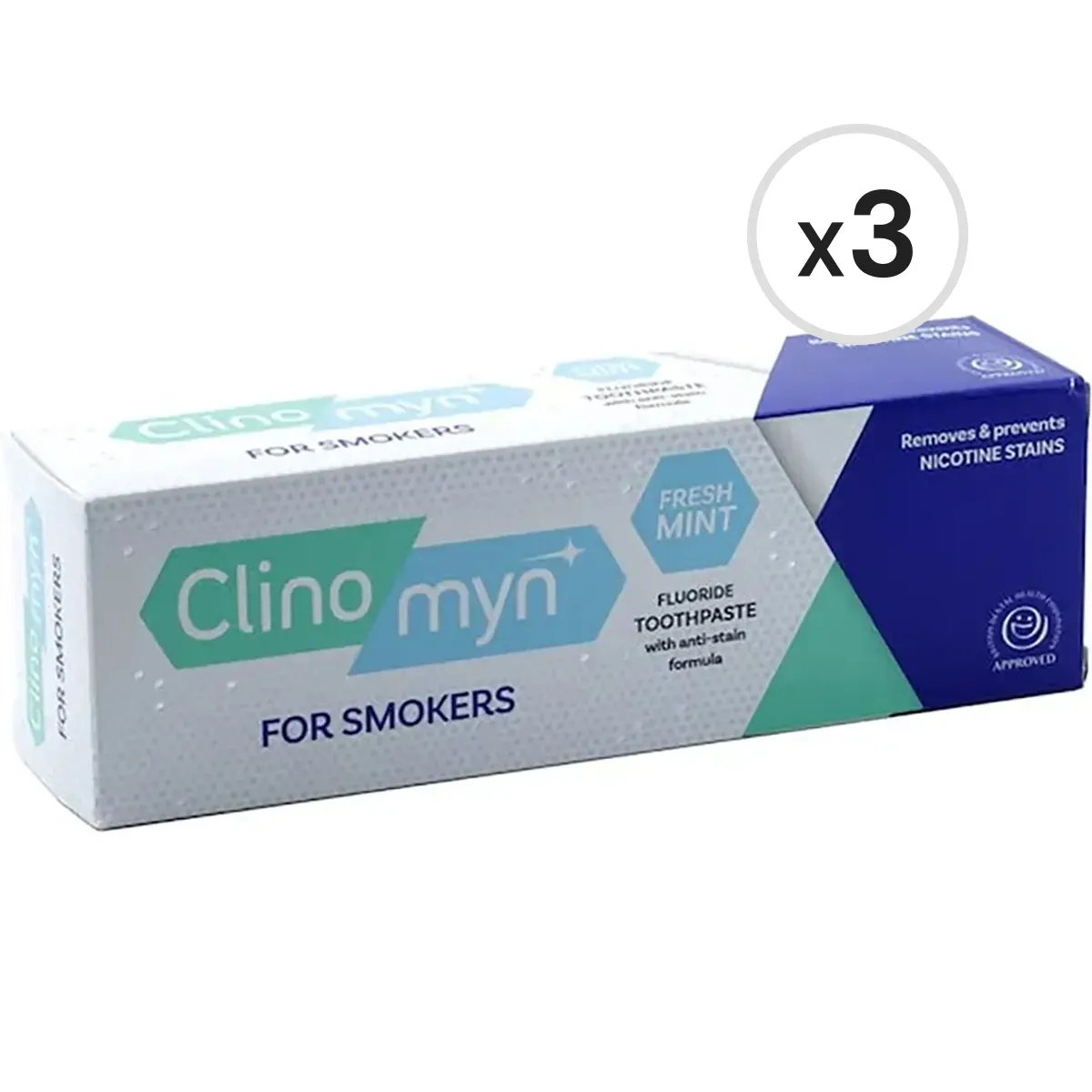 Clinomyn Taze Nane Sigara İçenler için Diş Macunu 75 ml 3'lü Paket