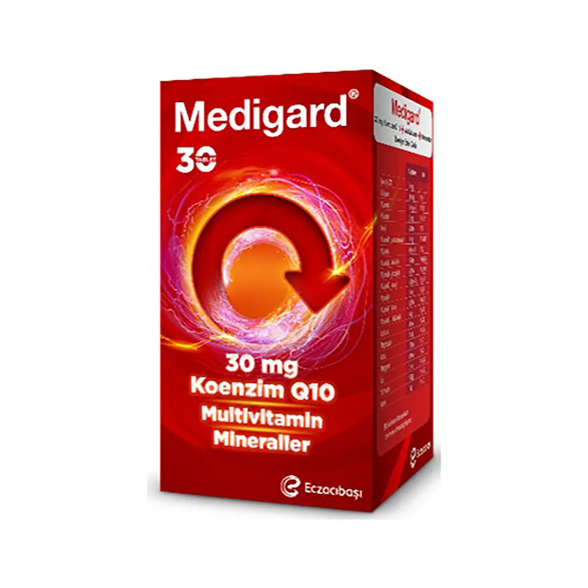 Eczacıbaşı Medigard Koenzim Q10 Vitamin Mineral Kompleks 30 Tablet