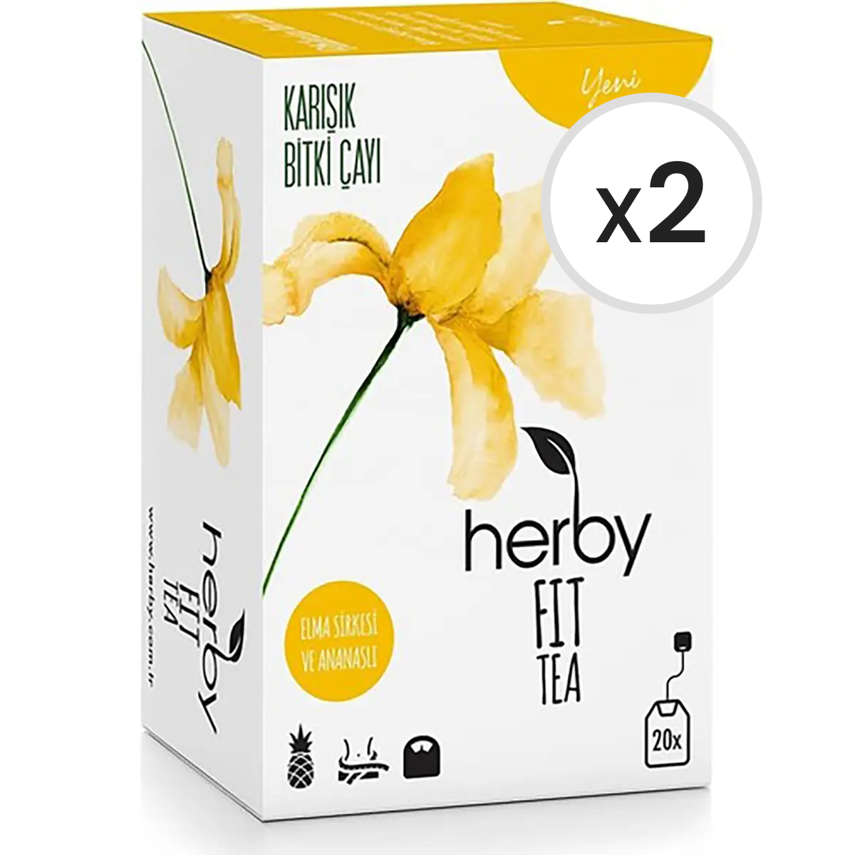 Herby Fit Tea Elma Sirkeli 20'li Bitki Çayı 3'lü Paket