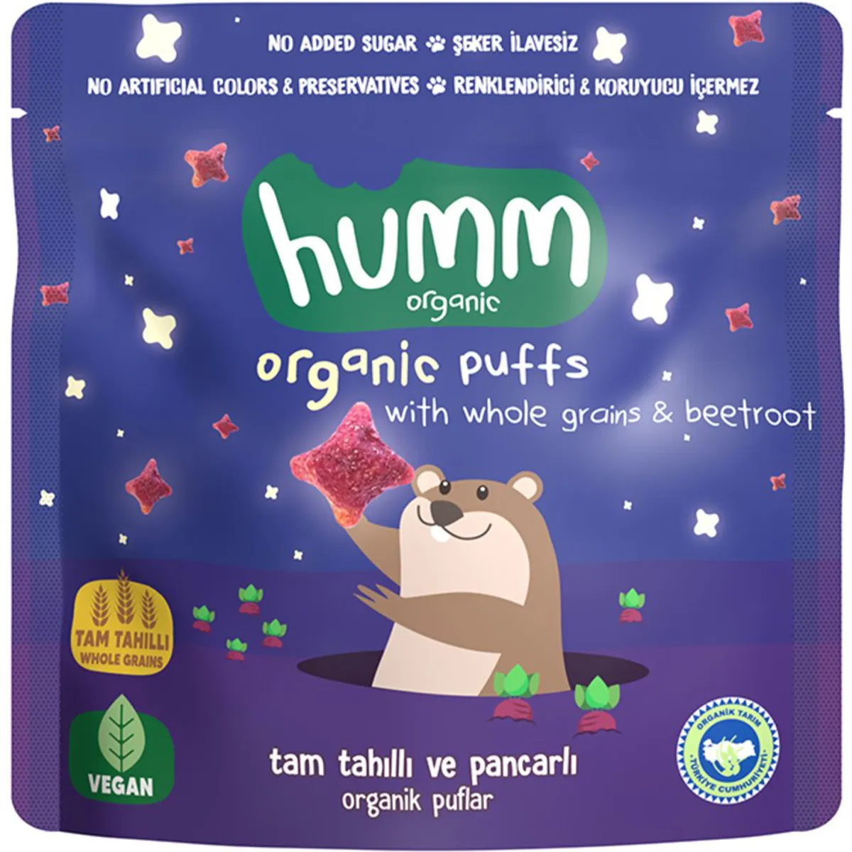 Humm Organic Pancarlı ve Tam Tahıllı Puflar 30 g