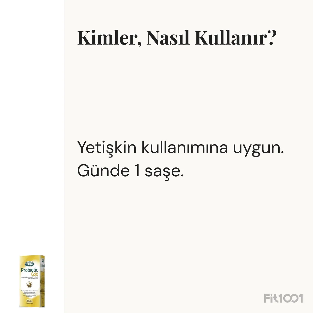 NBL Probiotic Gold Çift Kaplamalı 10 Saşe