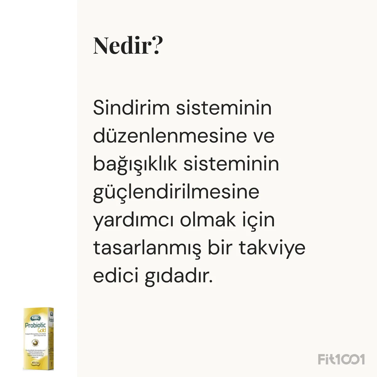 NBL Probiotic Gold Çift Kaplamalı 10 Saşe