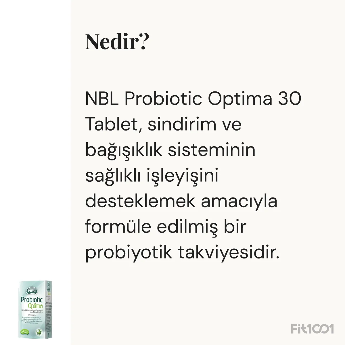 NBL Probiotic Optima 30 Tablet