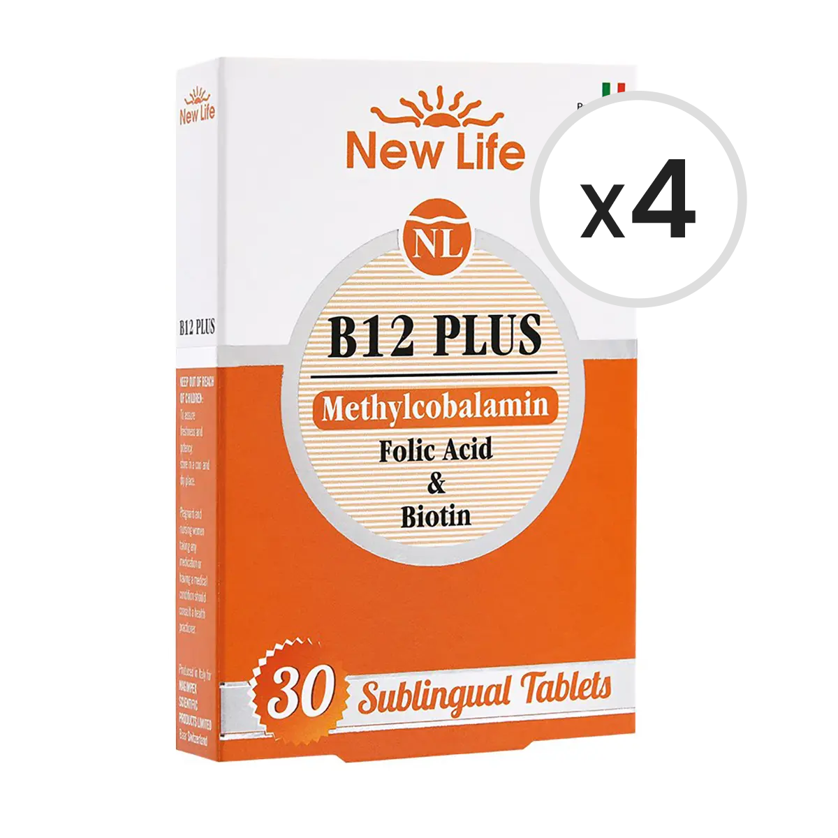 New Life B12 Plus Methylcobalamin 60 Dilaltı Tablet 4'lü Paket