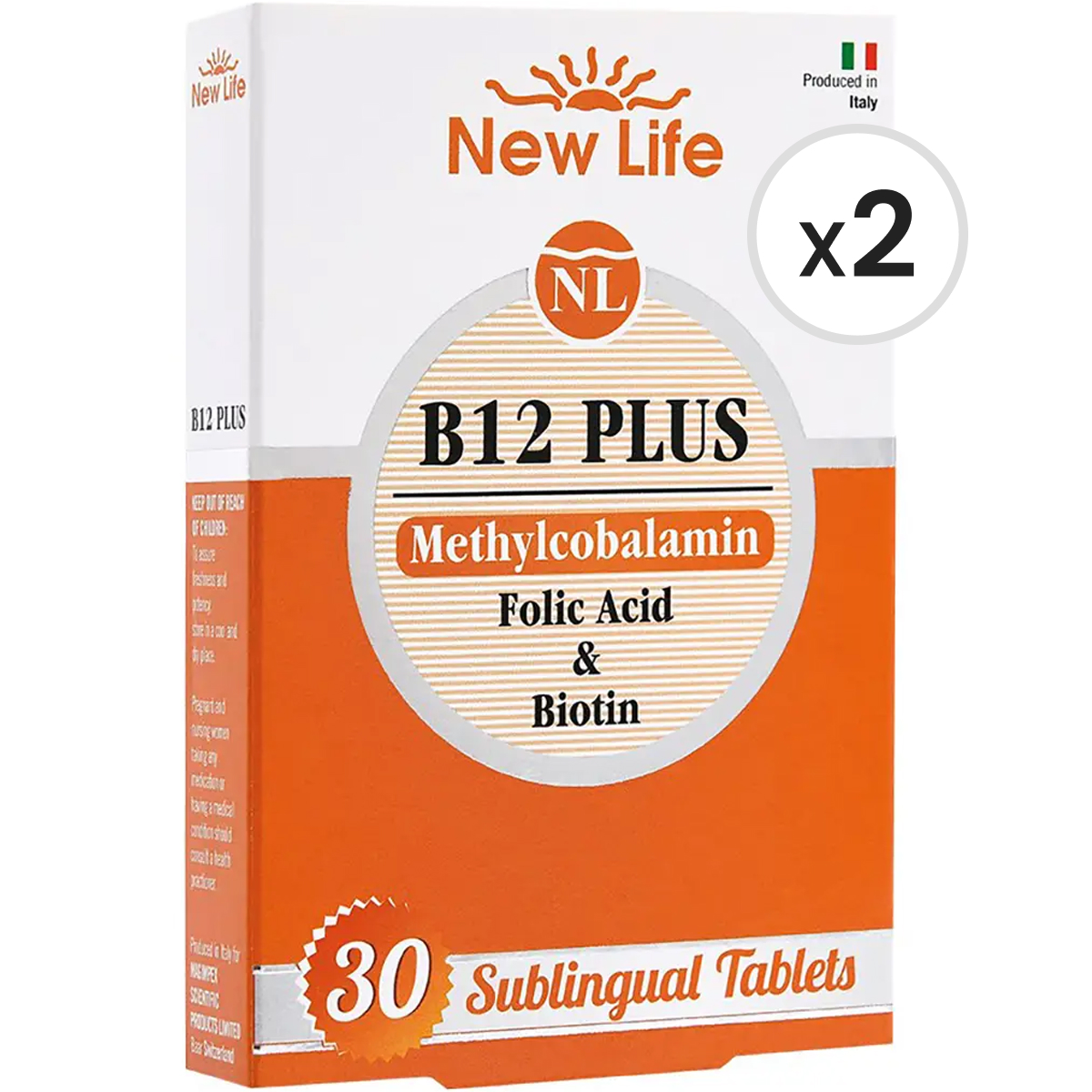 New Life Metilkobalamin B12 Plus 1000 mcg 30 Dilaltı Tablet 2'li Paket