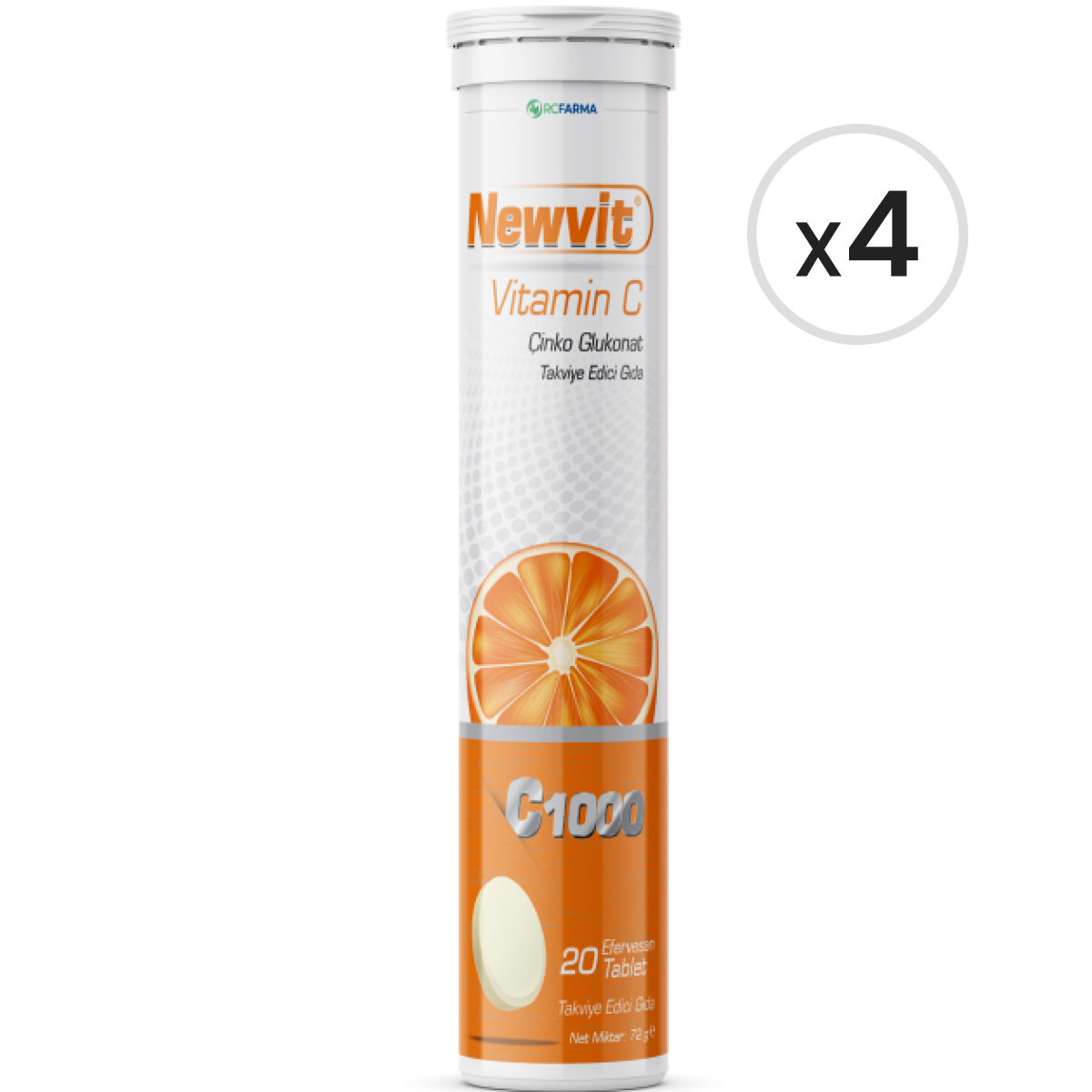 Newvit Vitamin C Efervesan 20 Tablet 3'lü Paket