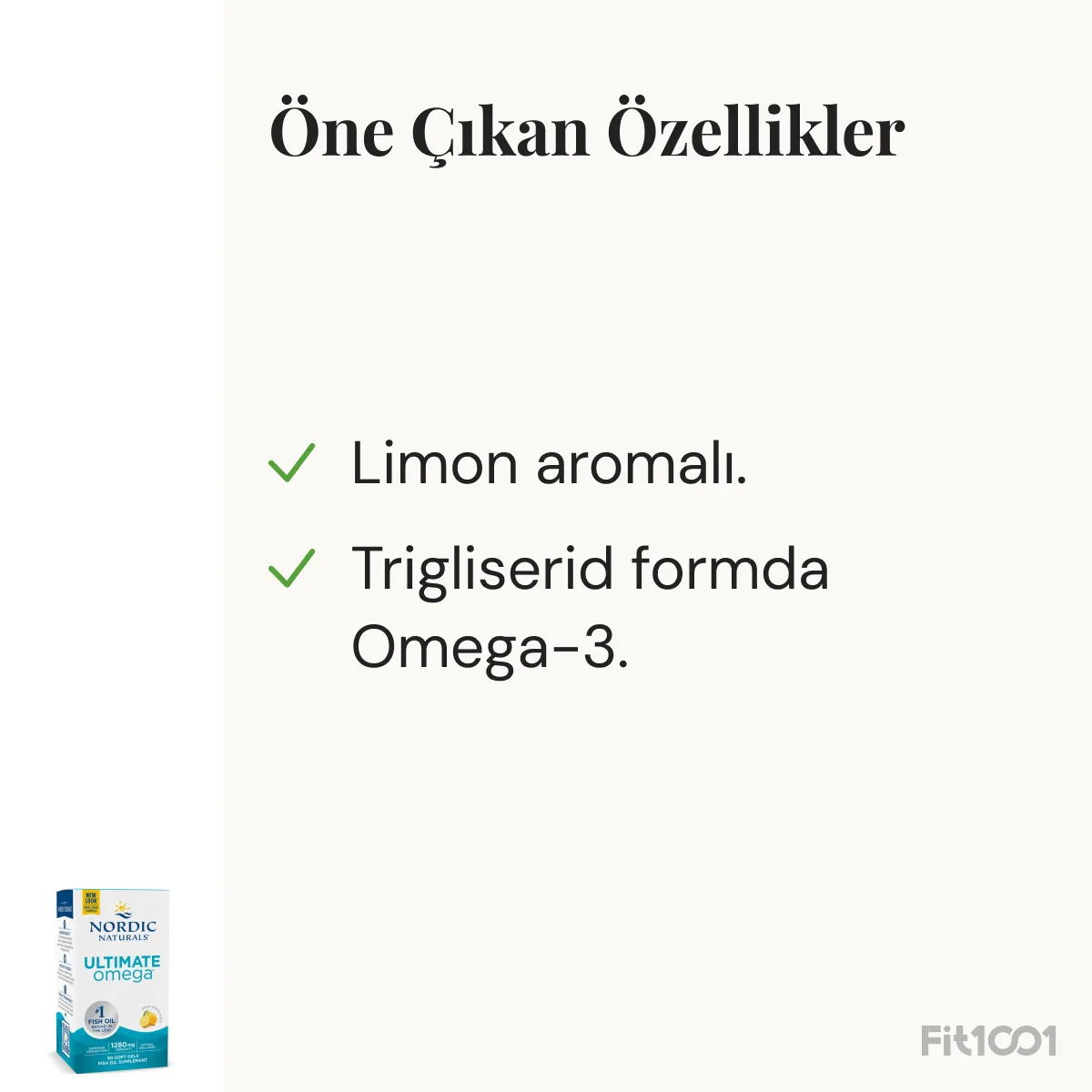 Nordic Naturals Ultimate Omega 1280 mg 60 Yumuşak Kapsül