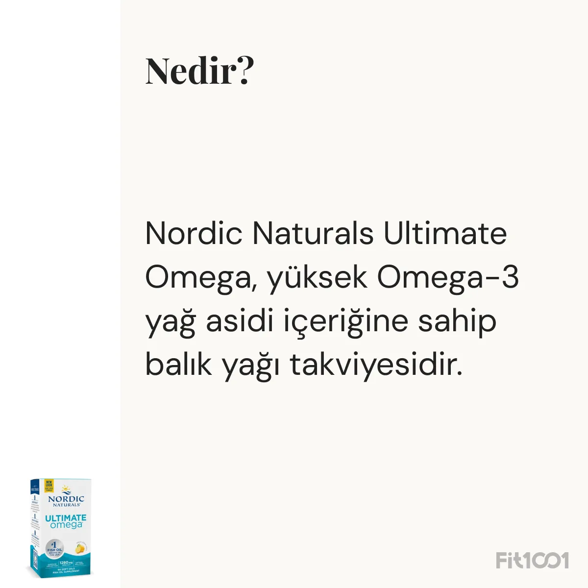 Nordic Naturals Ultimate Omega 1280 mg 60 Yumuşak Kapsül