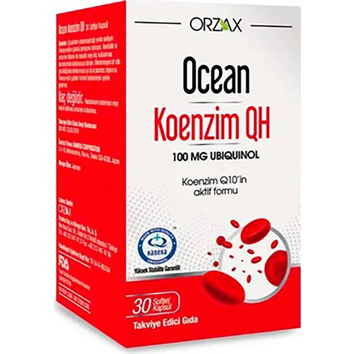 Orzax Ocean Koenzim QH 30 Kapsül