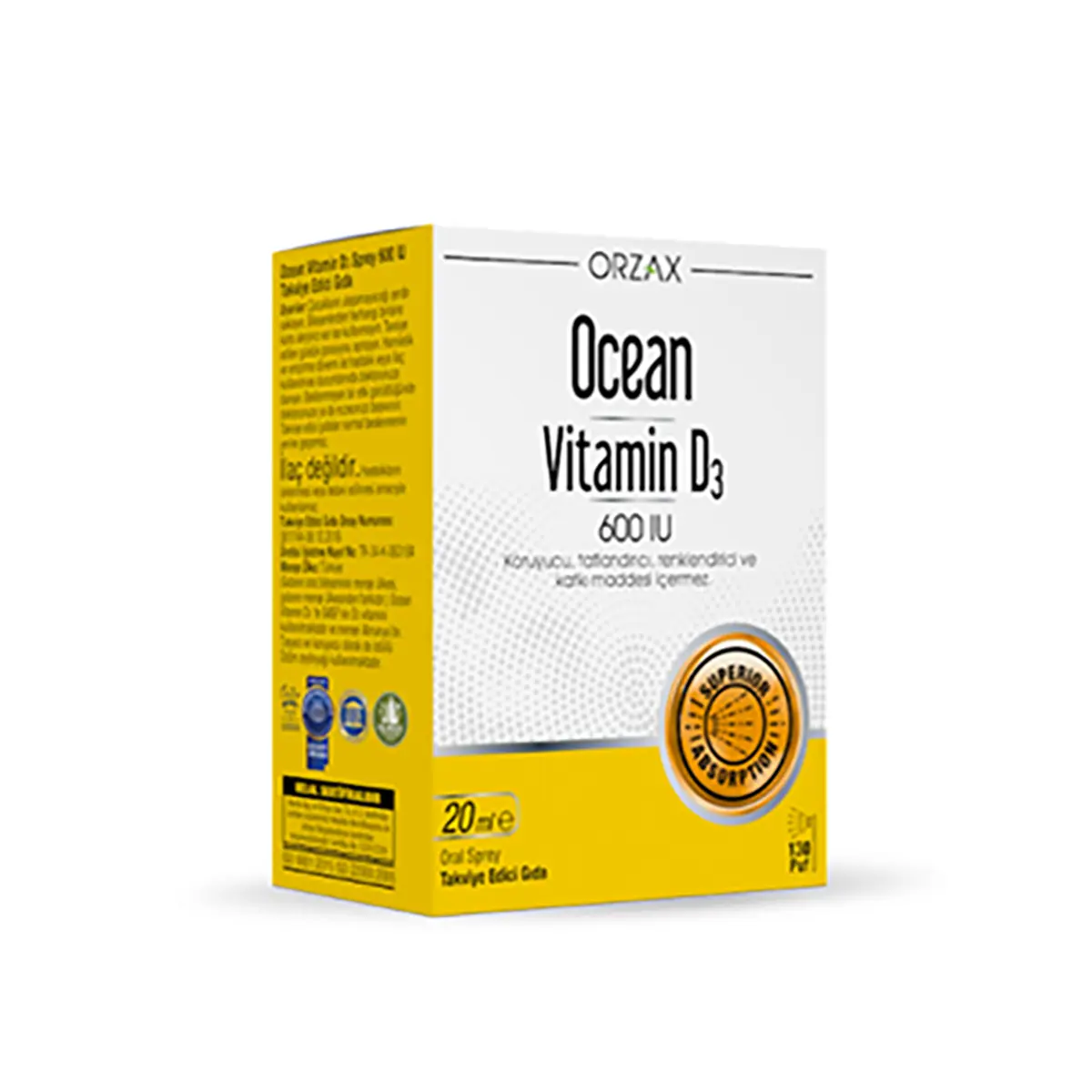 Orzax Ocean Vitamin D3 400 IU 20 ml Sprey