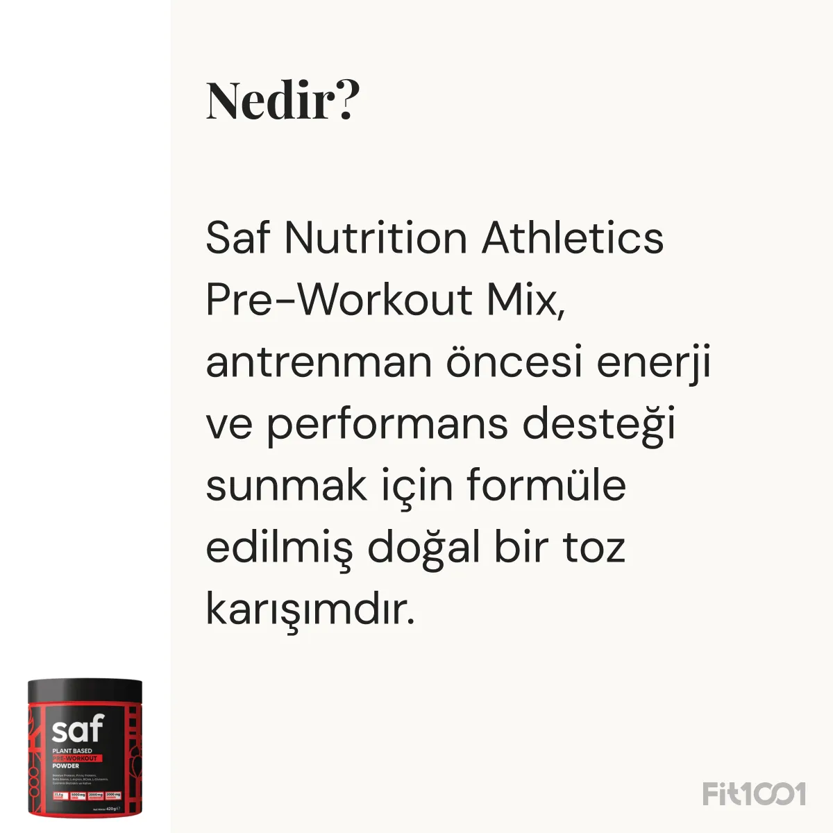 Saf Nutrition Athletics Pre-Workout Mix 420 g