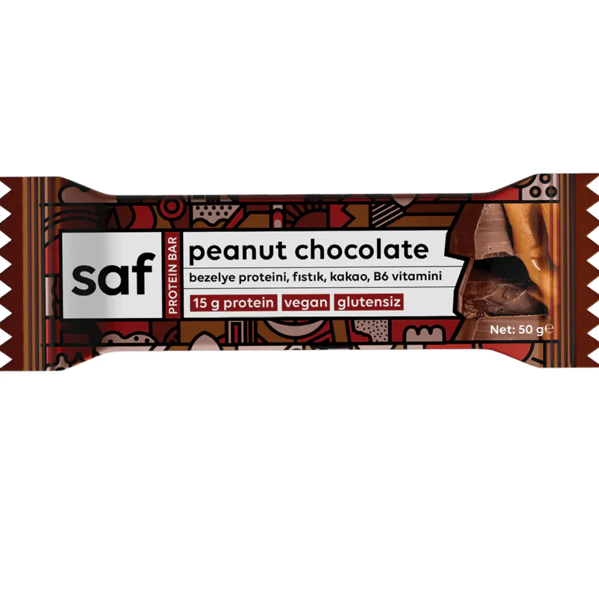 Saf Nutrition Peanut Chocolate High Protein Bar 50 g