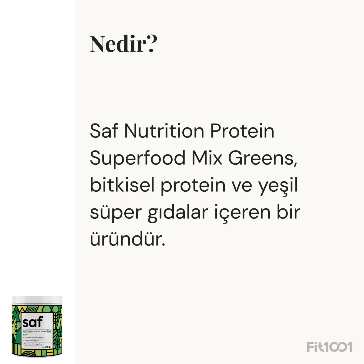 Saf Nutrition Protein Superfood Mix Greens 360 g