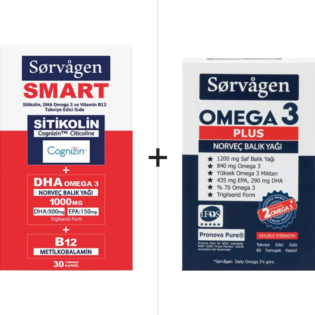 Sorvagen Smart Sitikolin 30 Kapsül & Omega 3 Plus 60 Kapsül