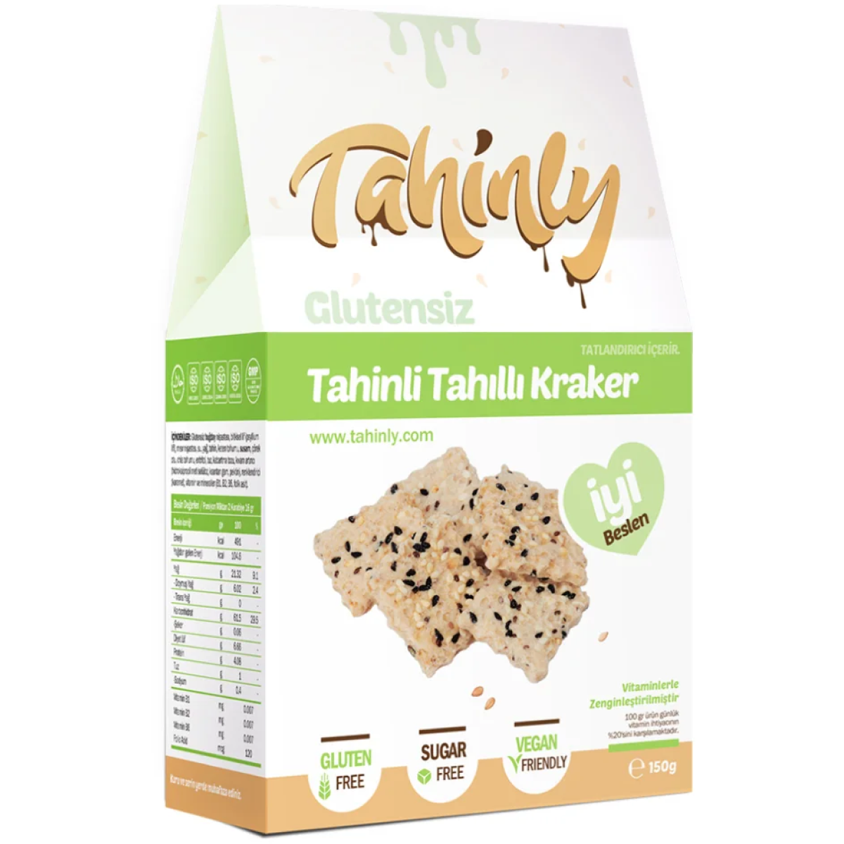 Tahinly Glütensiz Tahinli Tahıllı Kraker 150 g