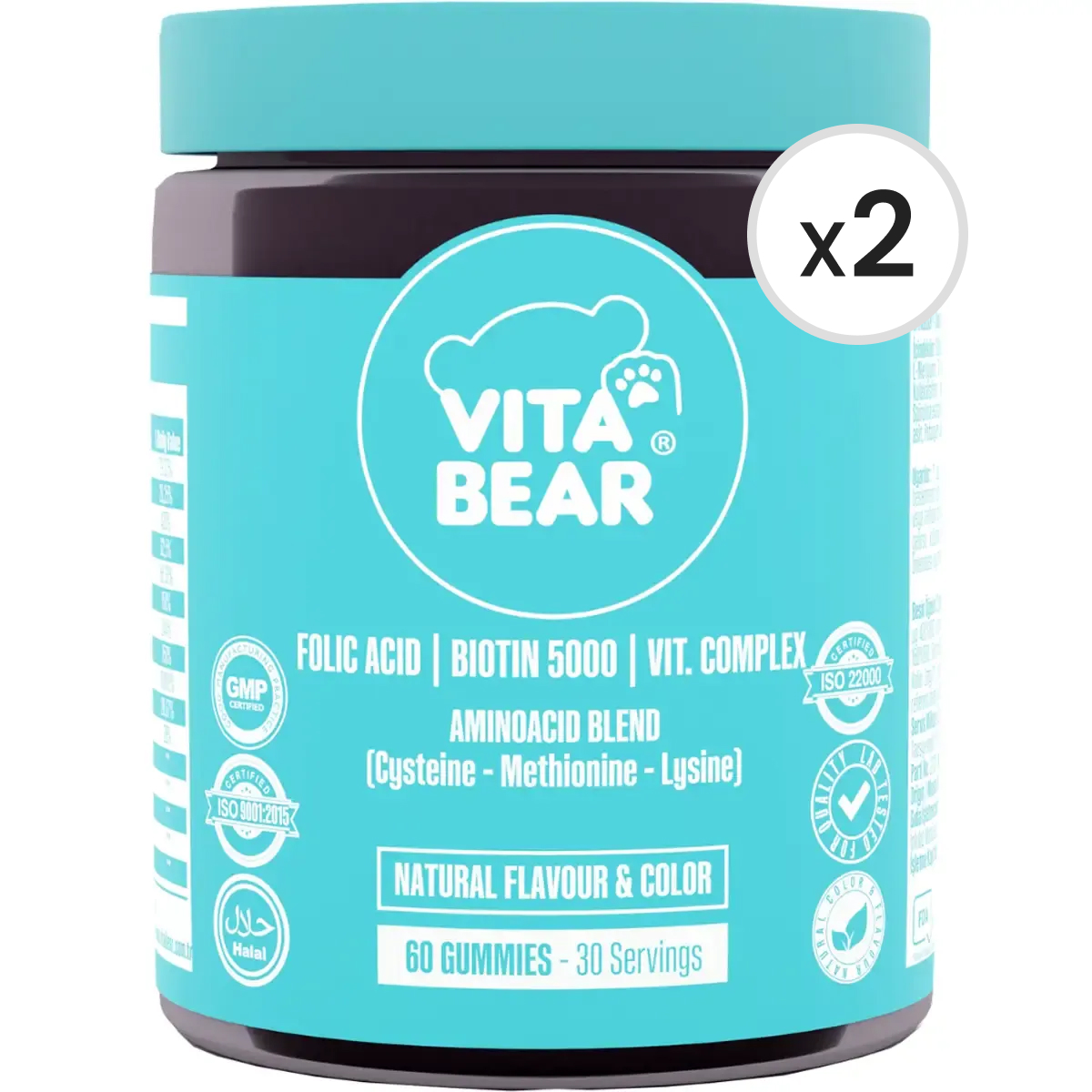 Vita Bear Strong Hair Gummy Vitamin 60 Adet 2'li Paket