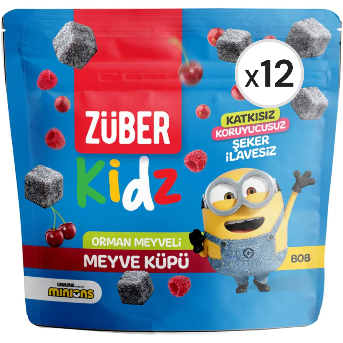 Züber Kidz Orman Meyveli Meyve Küpü 49 g 12'li Paket