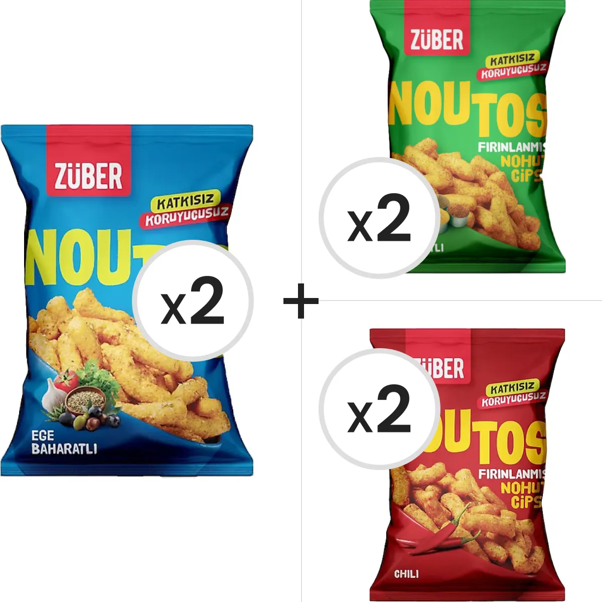 Züber Noutos Nohut Cipsi Tanışma Paketi 55 g x 6 Adet